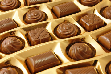 Chocolate sweets in an  box