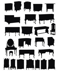 Antique Furniture Silhouettes