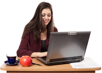 Businesswoman at the laptop