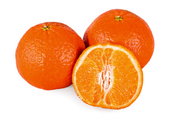 Tangerines, juicy isolated close up
