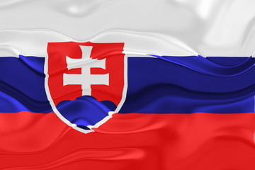 Flag of Slovakia wavy