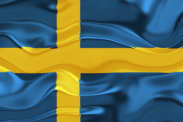 Flag of Sweden wavy