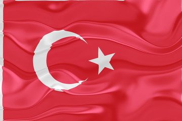 Flag of Turkey wavy