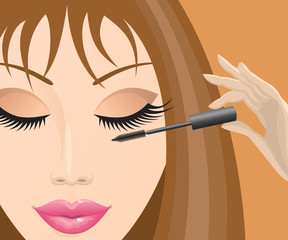 Girl with mascara