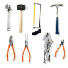 Construction Tools Isolated on White