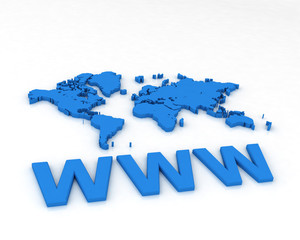 Map with WWW Text