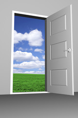 Naklejka premium Door to bright new world