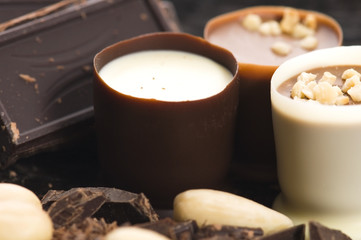 chocolates with sweet almonds