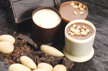chocolates with sweet almonds