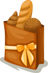 shopping bag with bread