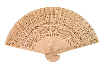 Wooden oriental fan - 20865402