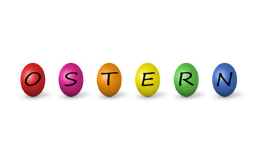 Bunte Ostereier an Ostern