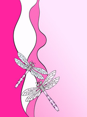 background with dragon-fly