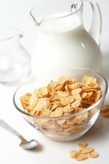 Breakfast with corn-flakes