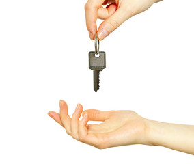 hand holds a key