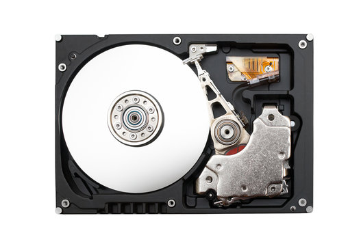 hard disk drive isolated on the white background