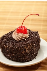 pastry with cherry