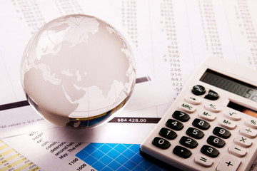 Business Globe and Calc