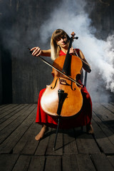 Beautiful cello musician © Natallia Yaumenenka