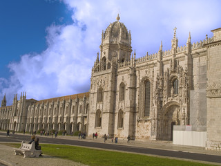 Fototapeta na wymiar Monasterio de los Jerónimos, joya manuelina, Lisboa,Portugal.