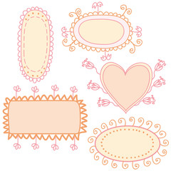 Set of funny banners