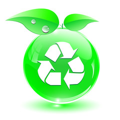 Recycle, green icon, ecology concept