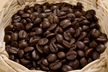 Coffee in the basket