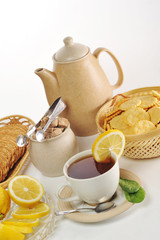 cup of tea and  cookies