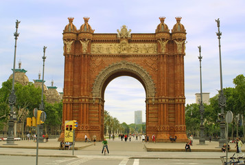 Arc de Triomphe in Barcelona, Spain