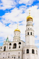 Fototapeta na wymiar Ivan the Great Bell Tower at Cathedral Square in Moscow Kremlin