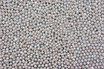 Fondo di perle di zucchero argentate