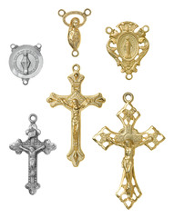 Rosary Crosses and center pieces