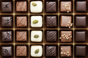 Crédence de cuisine en verre imprimé Bonbons Box of the finest chocolate
