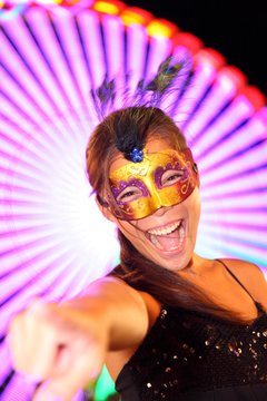 Santa Cruz De Tenerife Carnival: Party Woman In Costume