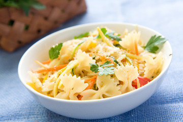 Bow tie pasta primavera