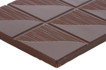 Close up of dark chocolate piece