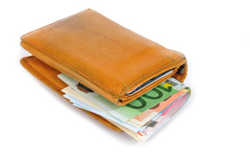 Gut gefüllte Geldbörse