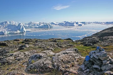 Foto op Plexiglas Arctica Stad Jakobshavn ijsfjord.