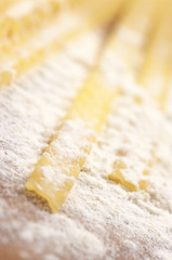Pasta in flour