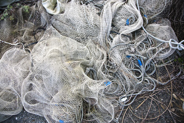 Fishing nets background