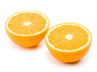 Orange on white background