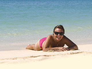 Mature Woman in the Beach