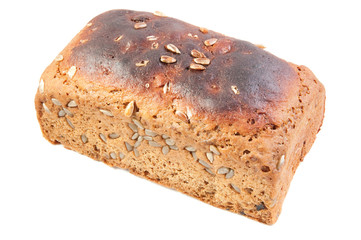 black bread with sunflower seeds