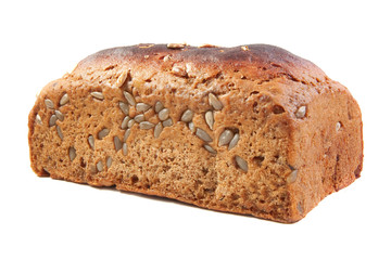black bread with sunflower seeds