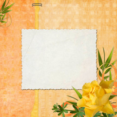 blank note paper on textured background