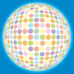 ball background abstract mosaic 3D- vector illustration