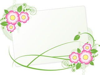 frame with the flowers