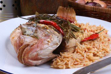 grilled tilapia with spices ready to eat