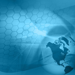 America map technology-style artwork