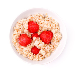 Porridge with strawberry.